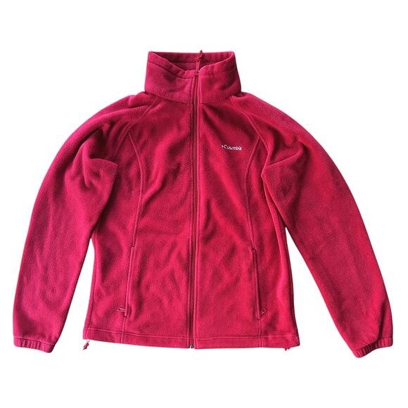 Columbia Benton Springs Full Zip Fleece Beet Pink Jacket Women's Large - Picture 1 of 7